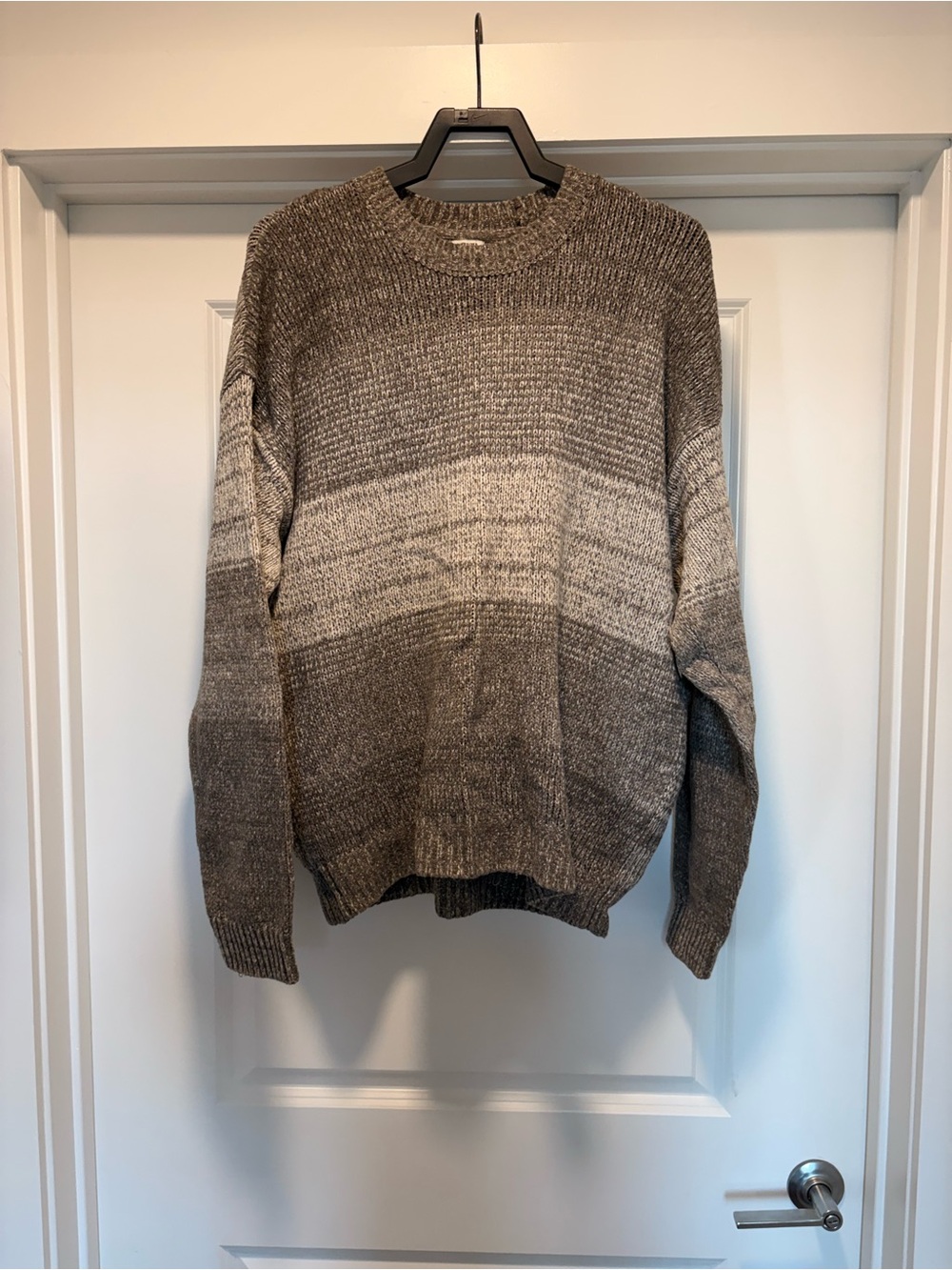 Abercrombie & Fitch Men's Gradient Knit Crewneck Sweater — Brown & Cream